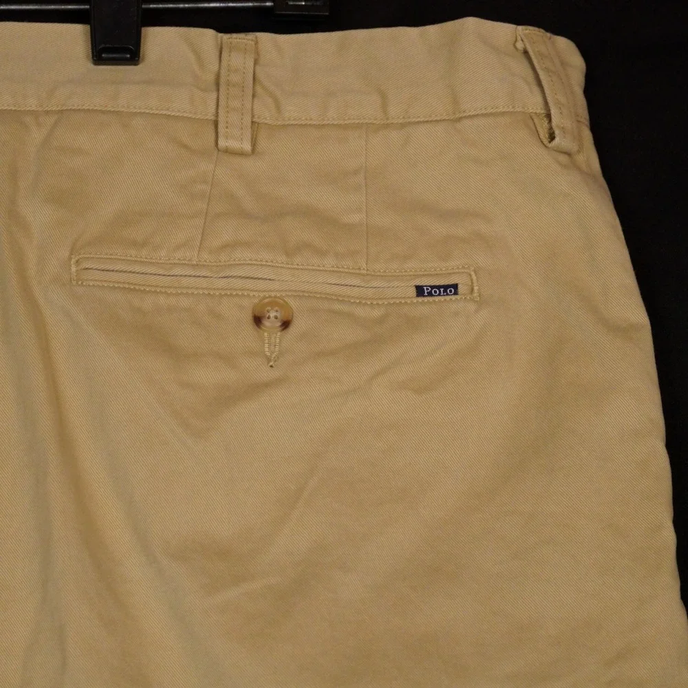 Polo Ralph Lauren Chino Shorts Mens 42 Tan Khaki Classic Fit Cotton Casual